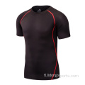 Ginhawa maikling manggas mabilis dry murang fitness shirt